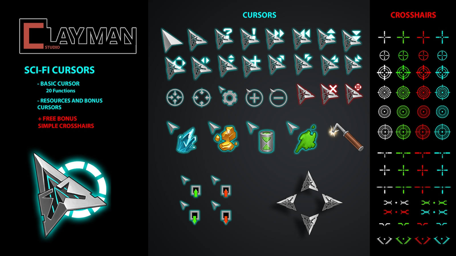 Cursors Mega Pack by ClayMan in 2D Assets UE4 Marketplace
